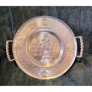 Buenilum Decorative Hammered Aluminum Tray - 1970's